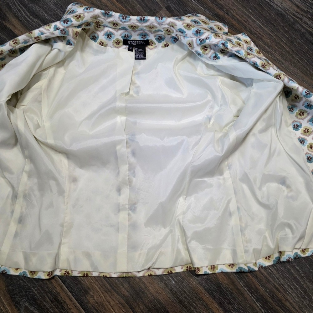 ETCETERA Women's Patterned Blazer Jacket Size 12 … - image 9